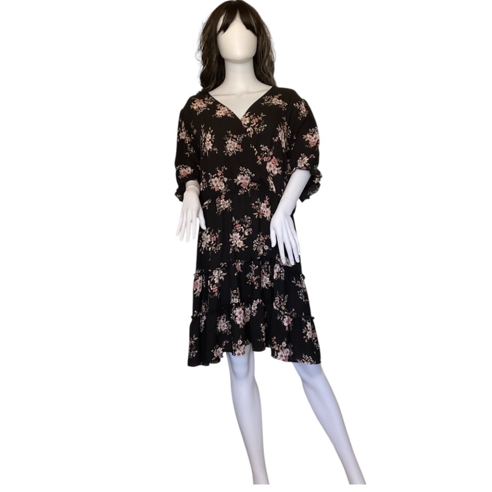 Inspired Hearts Floral Ruffle Dress